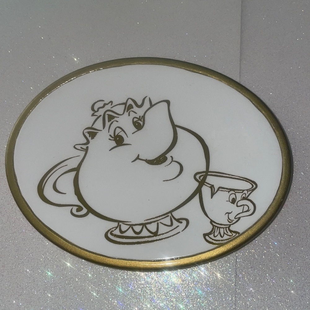 🆕💜 Disney Beauty & The Beast Mrs. Potts Chip Ceramic Soap Trinket Dish